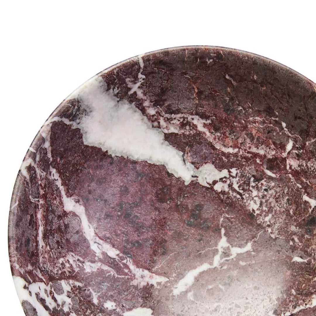 Marmore Marble Bowl - Red & White
