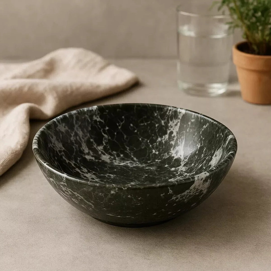 Marmore Marble Bowl - Black & White