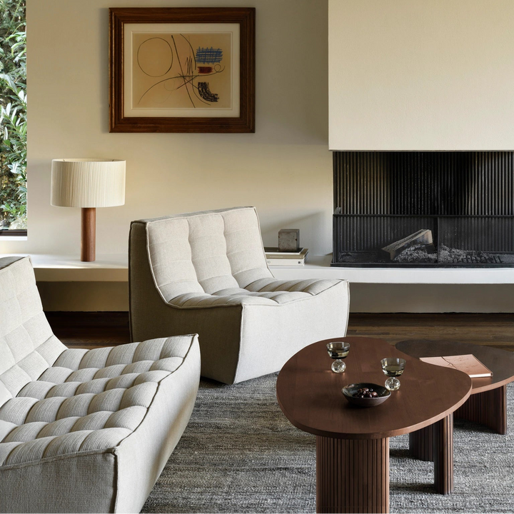 Boomerang Pebble Shape Coffee Table - Teak