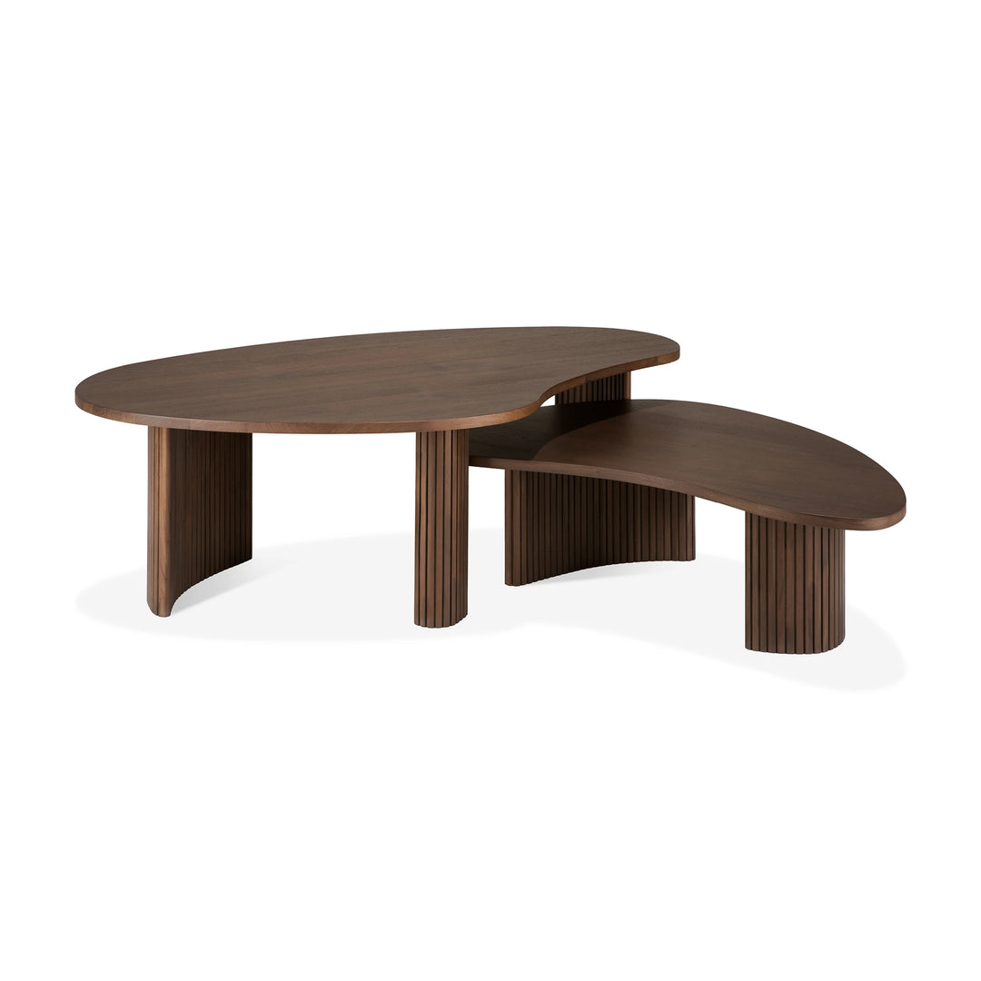 Boomerang Pebble Shape Coffee Table - Teak