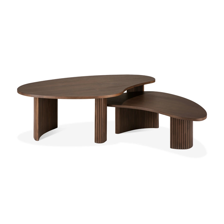 Boomerang Pebble Shape Coffee Table - Teak