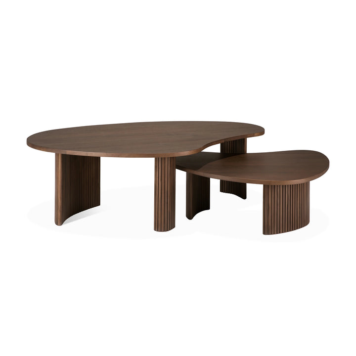 Boomerang Pebble Shape Coffee Table - Teak