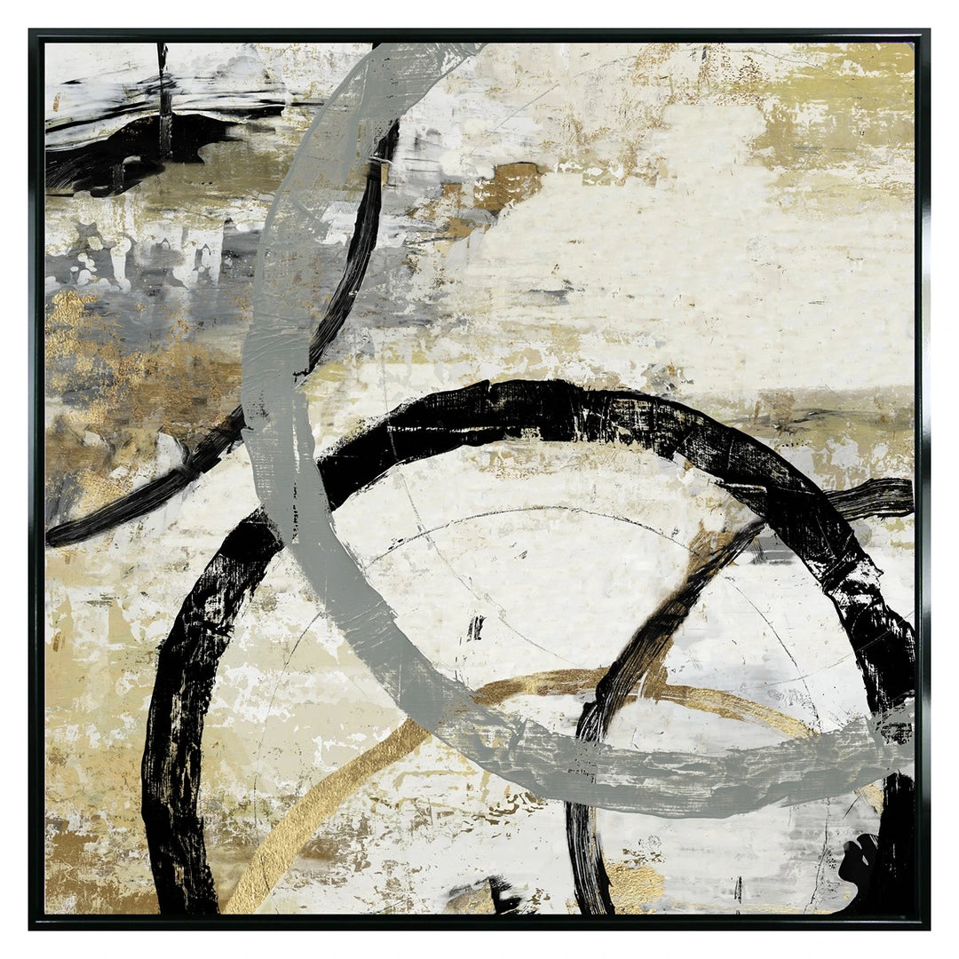 Rings II Wall Art - Gold & Black