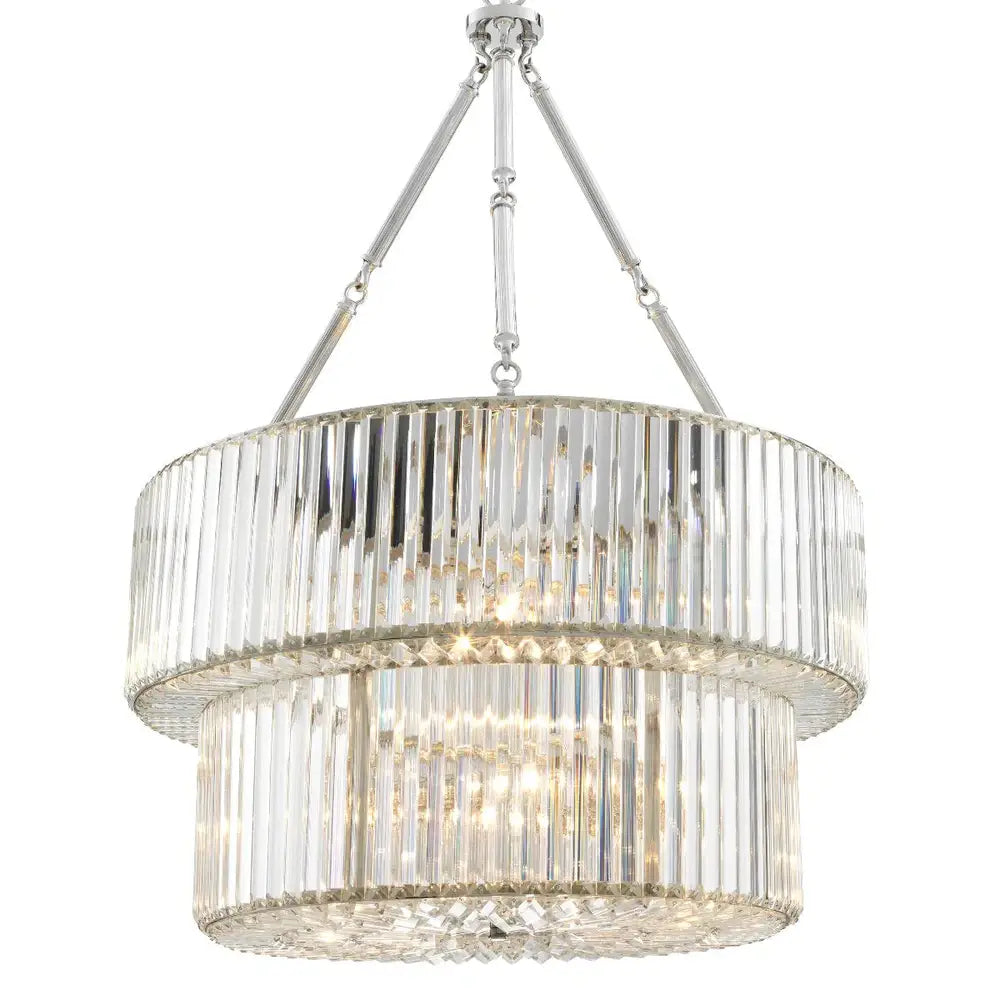 Eichholtz infinity Double Chandelier in Nickel Finish