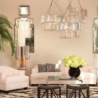 Eichholtz infinity Double Chandelier in Nickel Finish