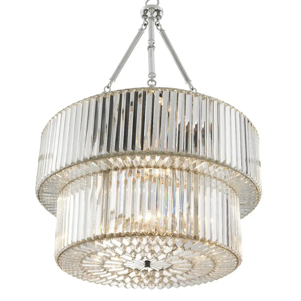 Eichholtz infinity Double Chandelier in Nickel Finish