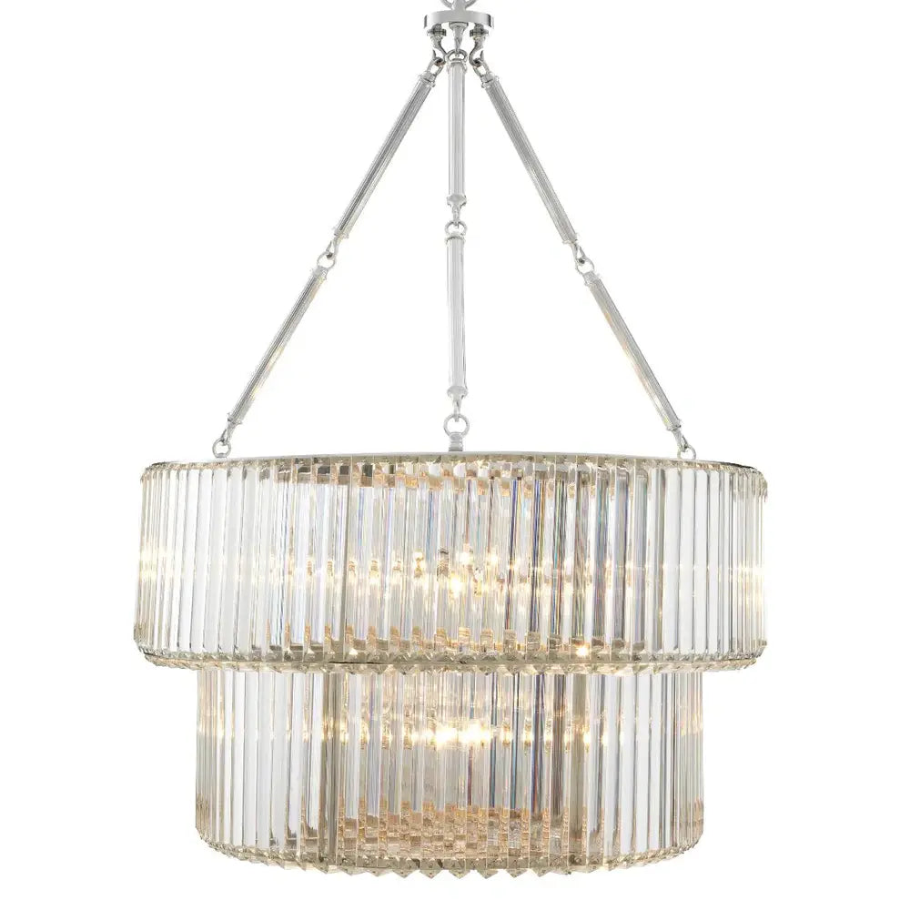 Eichholtz infinity Double Chandelier in Nickel Finish