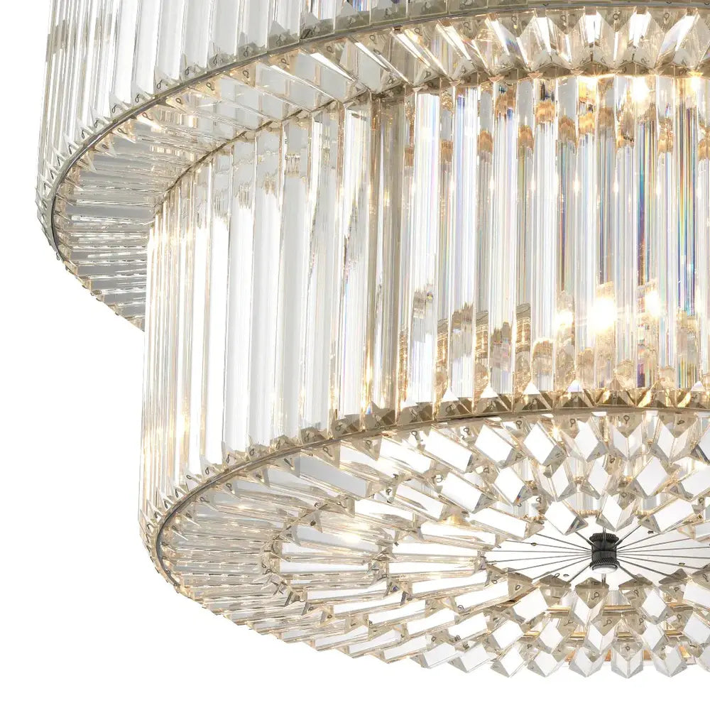 Eichholtz infinity Double Chandelier in Nickel Finish