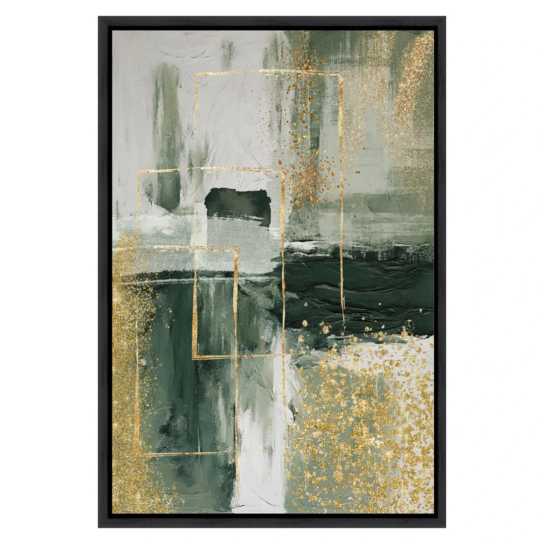 Glistening III Wall Art - Green & Gold