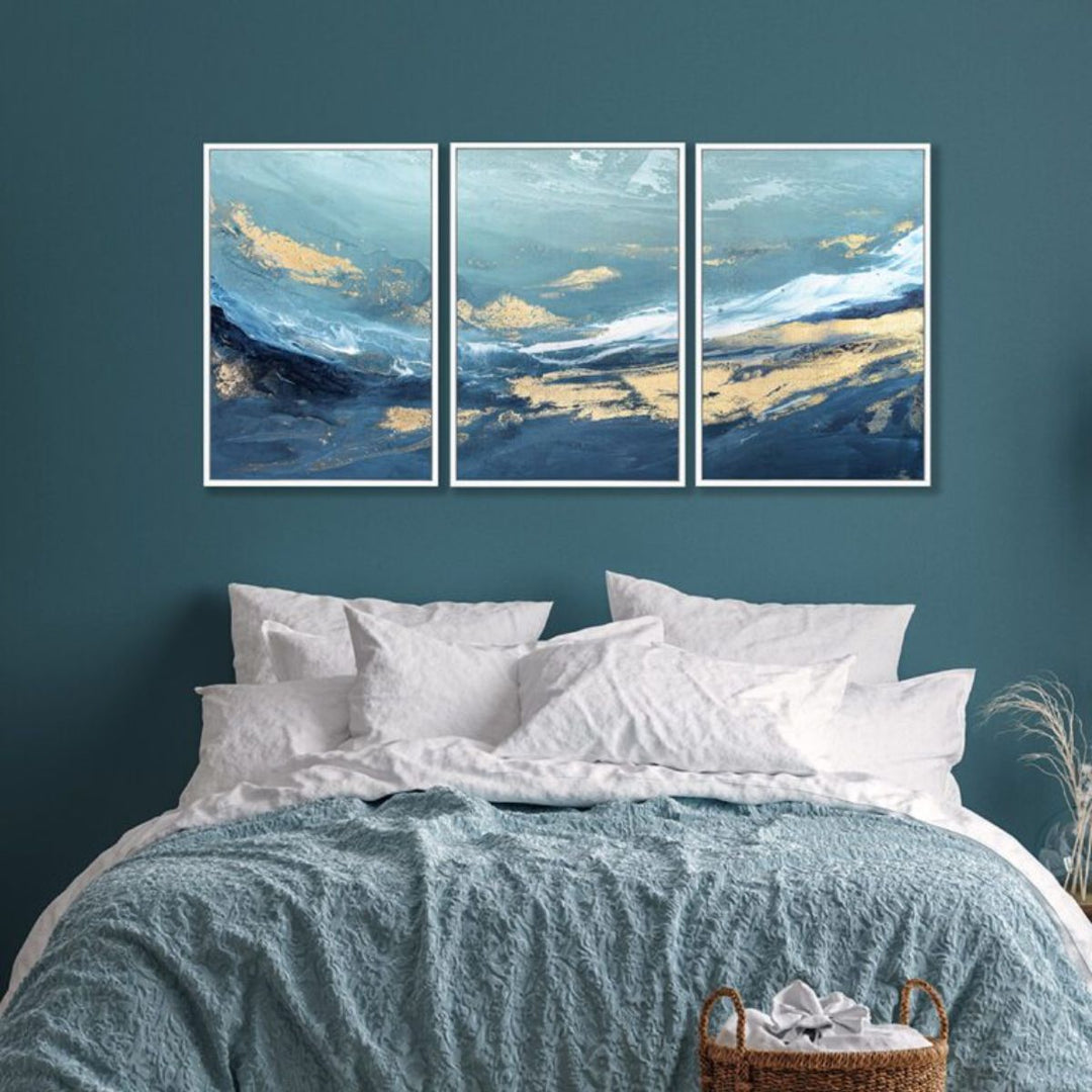 Peaceful Seaside Triptych I Wall Art