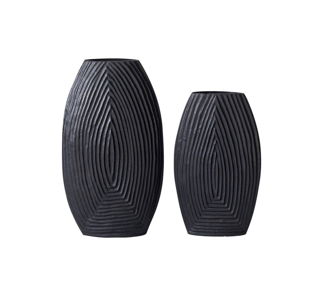 Darsa Ridged Vase - Black Libra 3