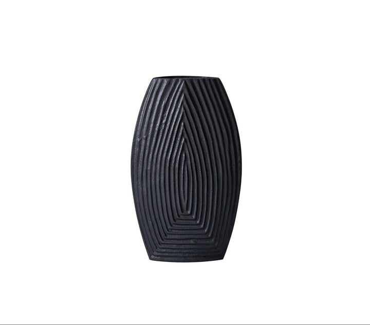 Darsa Ridged Vase - Black Libra 1