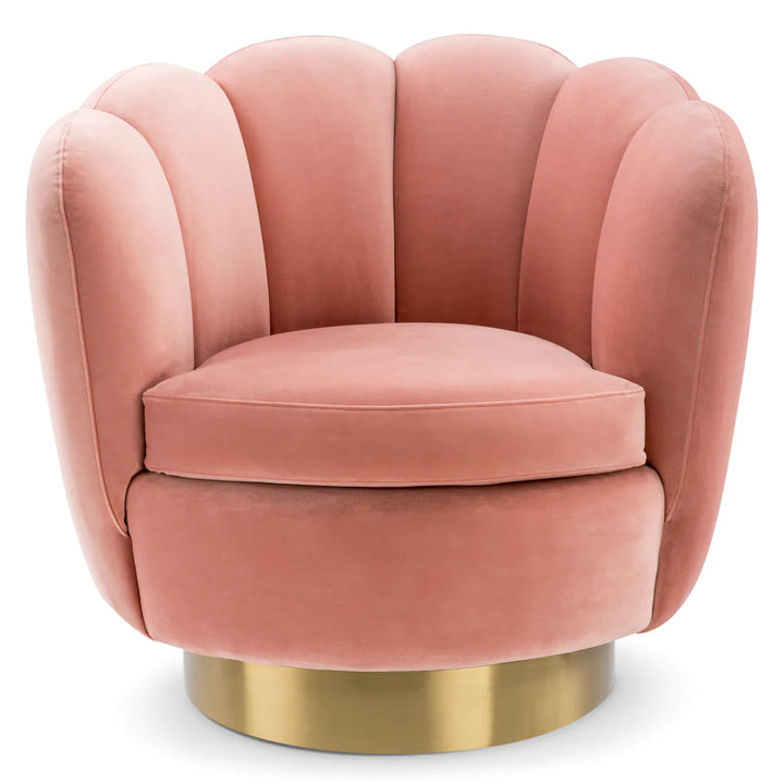 Mirage Swivel Chair - Savona Nude Velvet Eichholtz 1