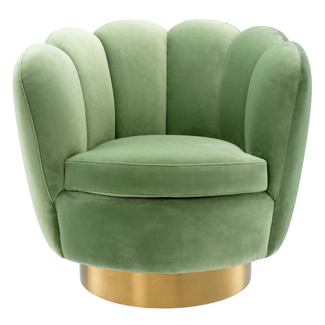 Mirage Swivel Chair - Savona Pistache Green Velvet Eichholtz 1