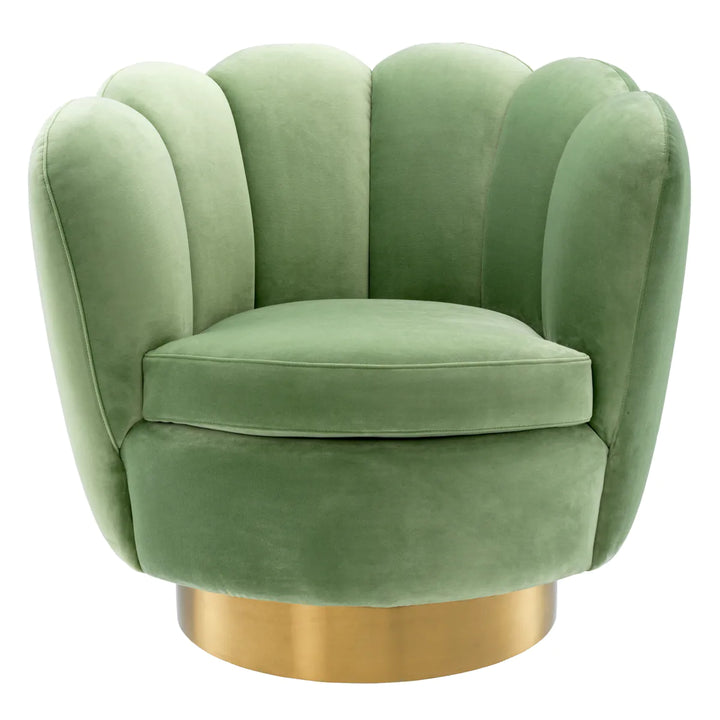 Mirage Swivel Chair - Savona Pistache Green Velvet Eichholtz 1