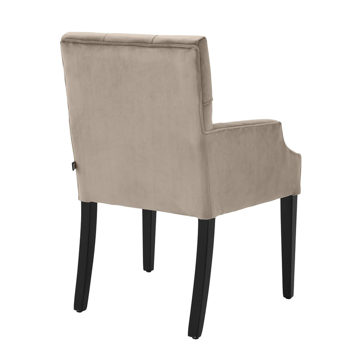 Atena Dining Armchair - Savona Greige Velvet
