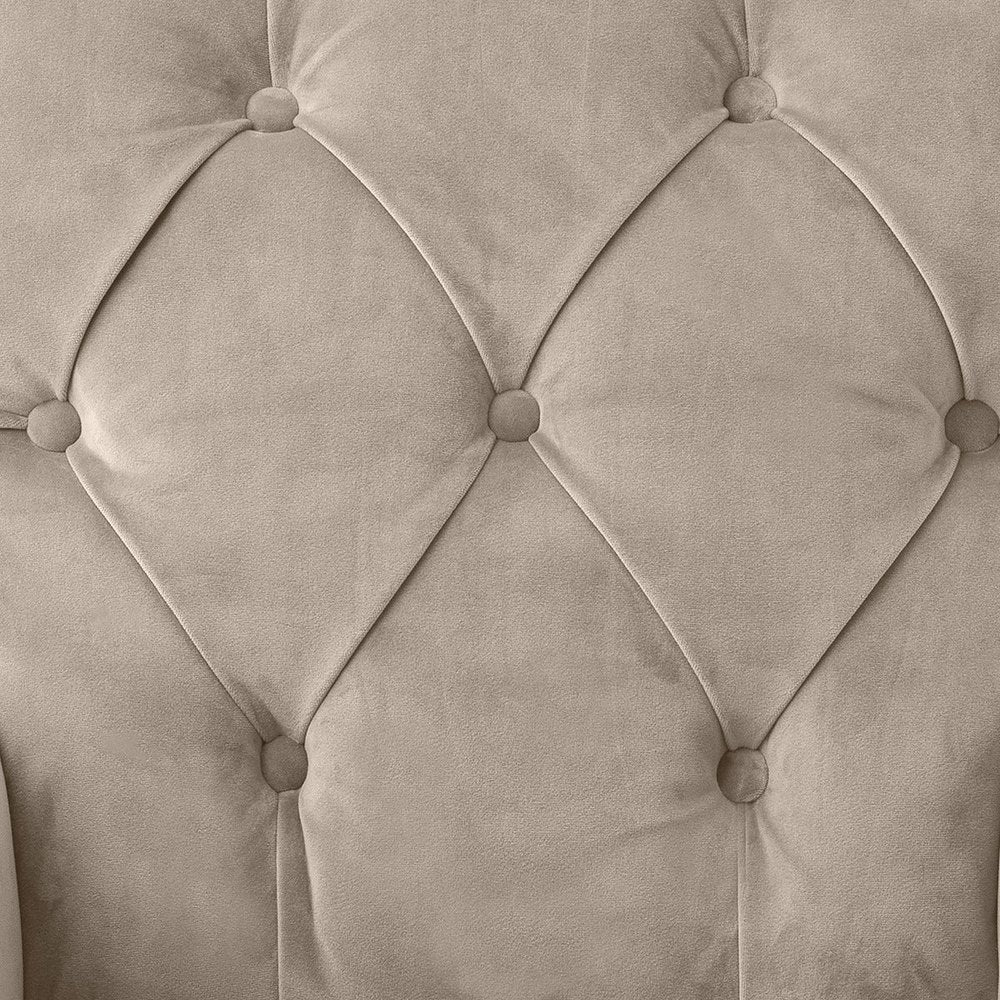 Atena Dining Armchair - Savona Greige Velvet