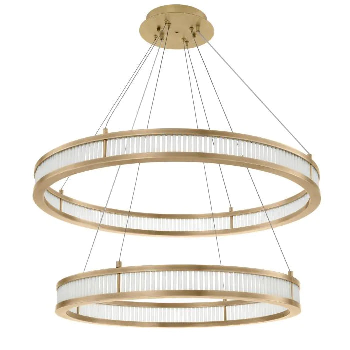 Eichholtz Damien Double Chandelier in Antique Brass Finish