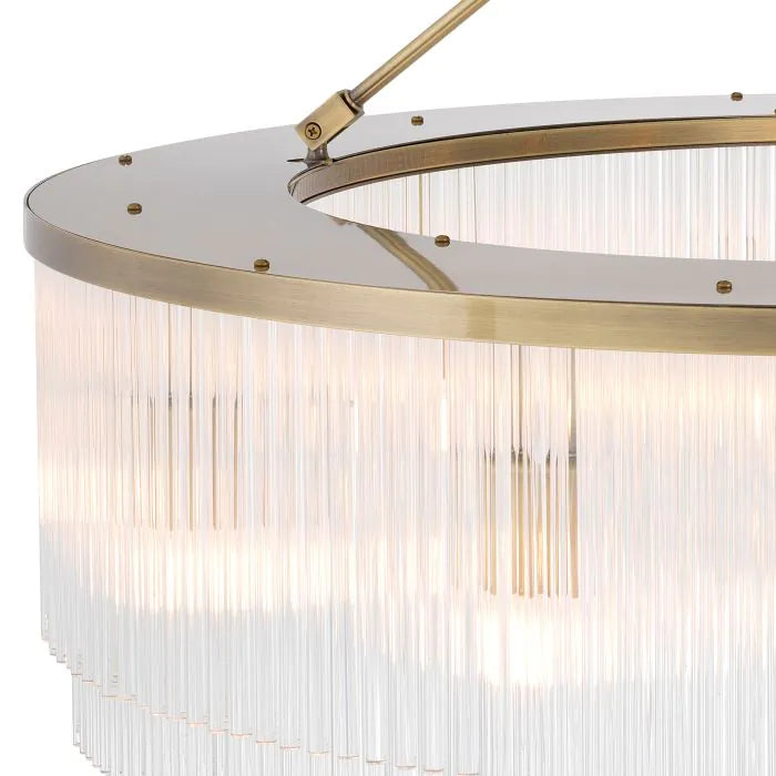 Eichholtz Hector Chandelier in Light Brushed Brass Finish