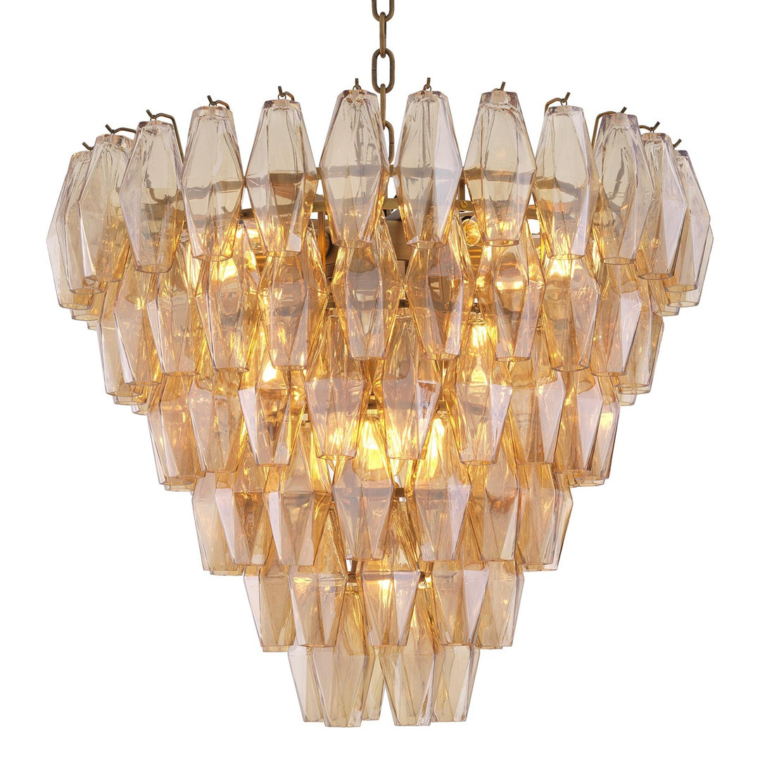 Benini Small Chandelier - Antique Brass