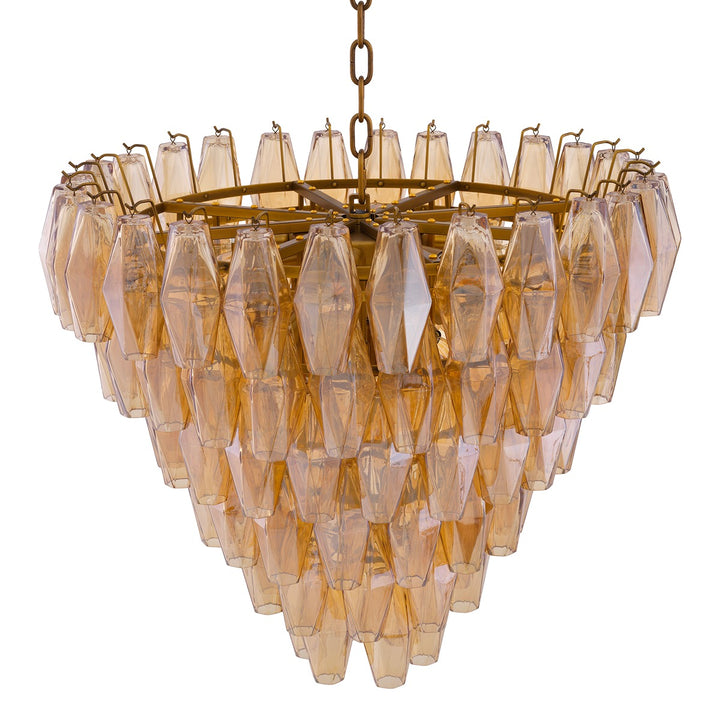 Benini Small Chandelier - Antique Brass
