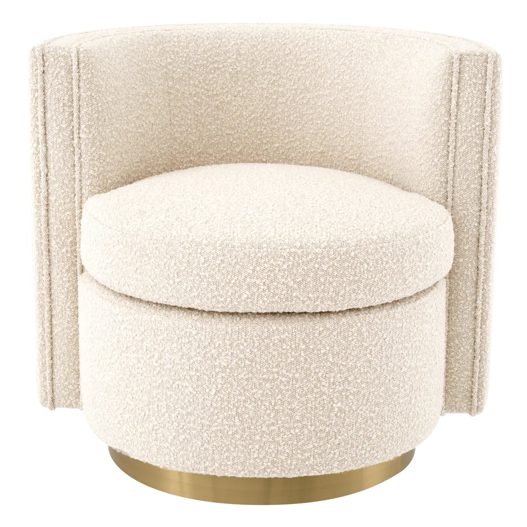 Amanda Swivel Chair - Bouclé Cream Eichholtz 1