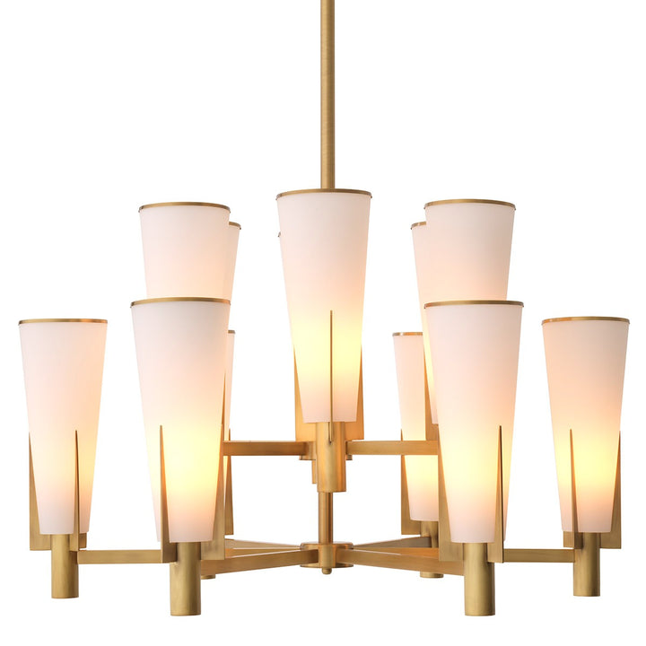 Dino Double Chandelier - Antique Brass