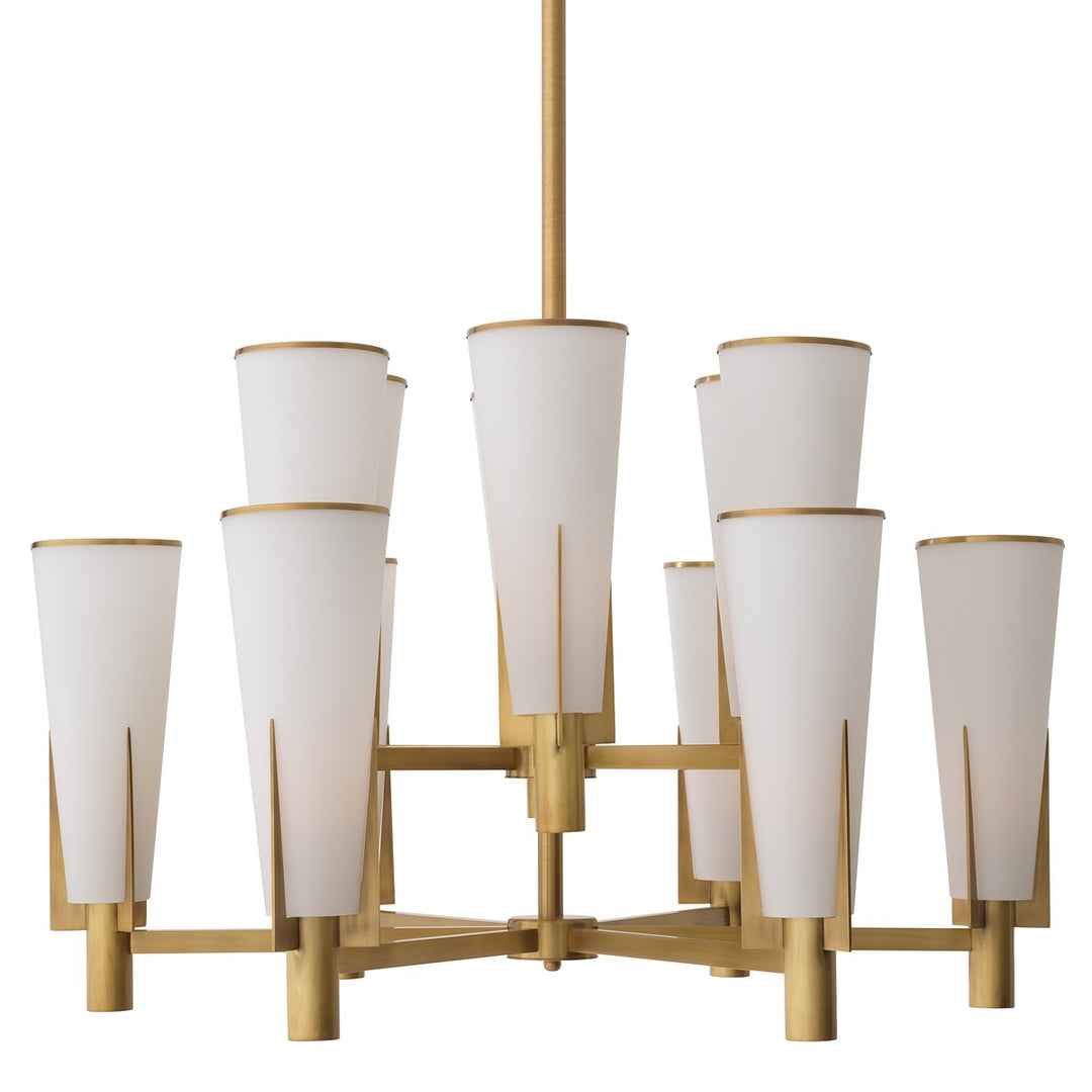 Dino Double Chandelier - Antique Brass