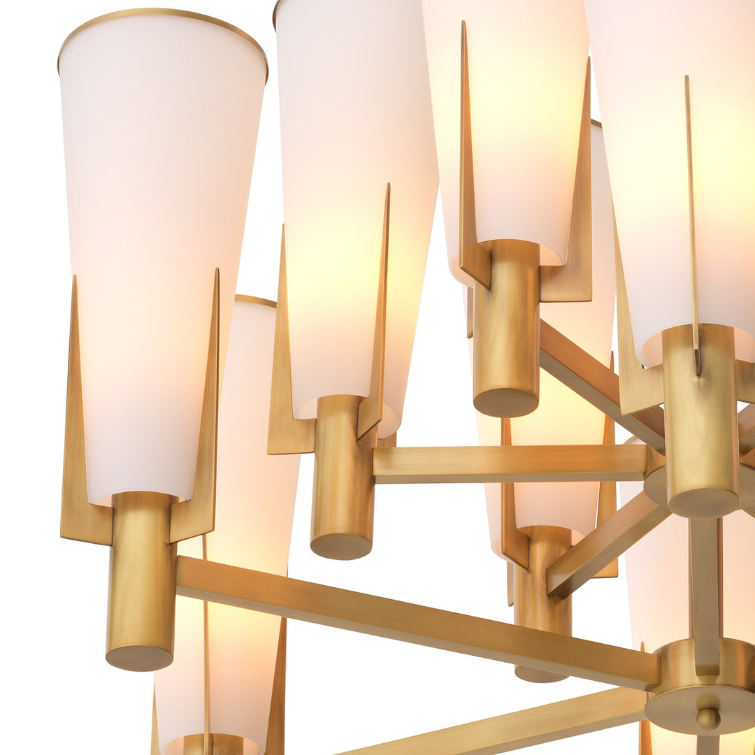 Dino Double Chandelier - Antique Brass