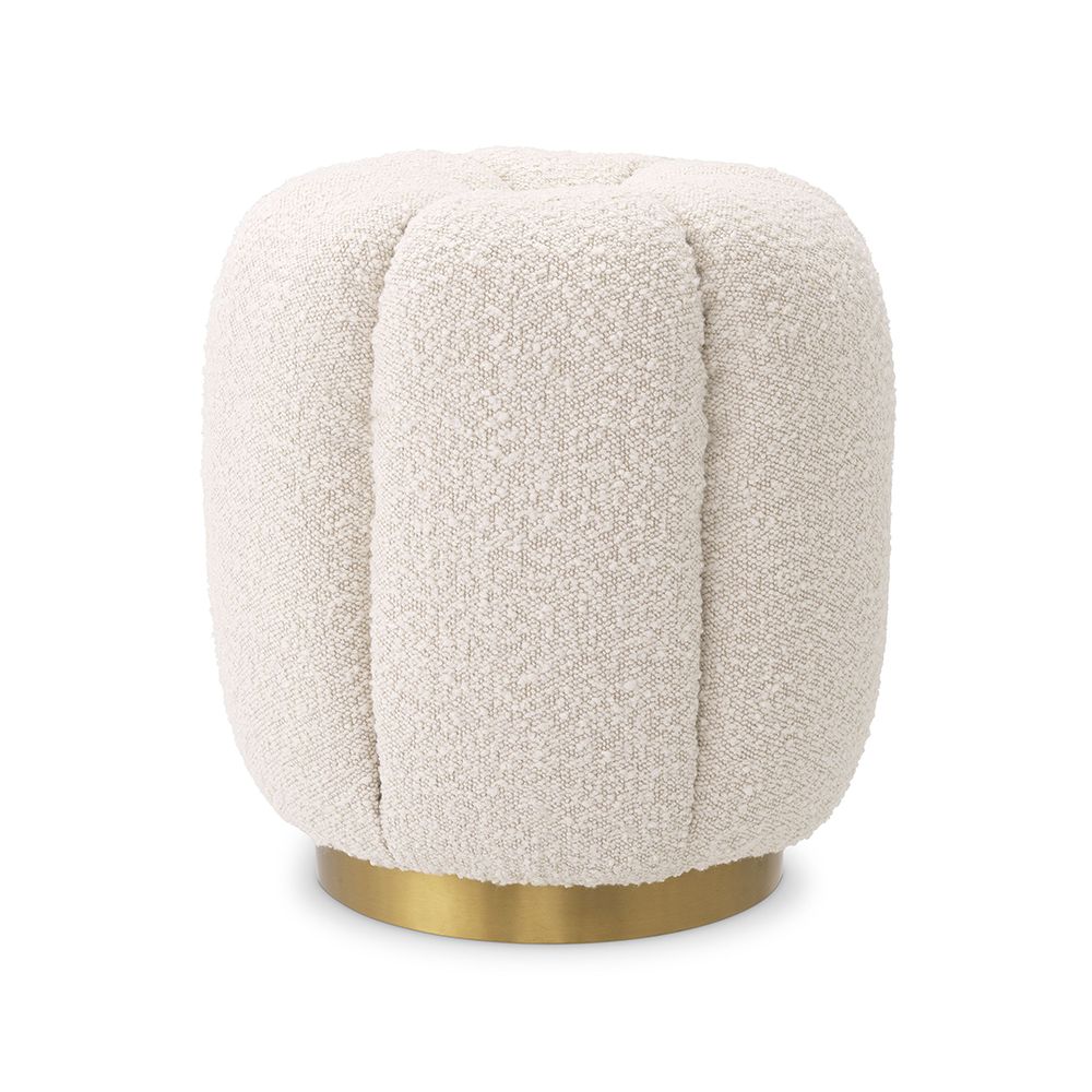Orchanic Bouclé Stool - Cream Eichholtz 1