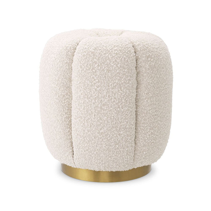 Orchanic Bouclé Stool - Cream Eichholtz 1