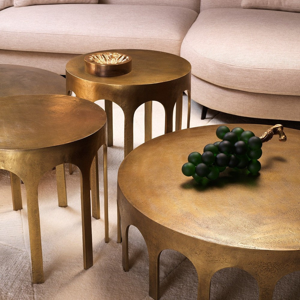 Gardini Side Table - Vintage Brass
