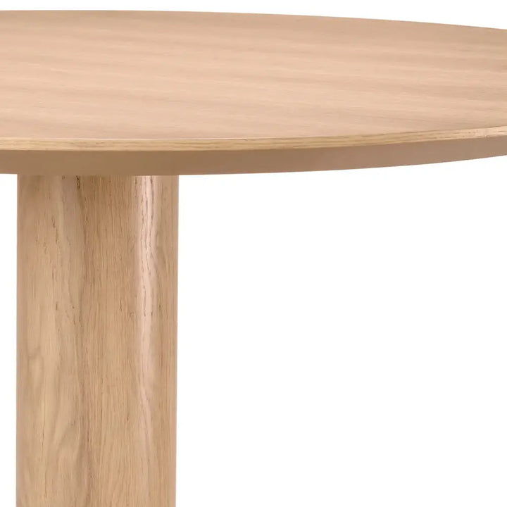Astro Round Dining Table - Natural Oak & Veneer Bronze Eichholtz 6