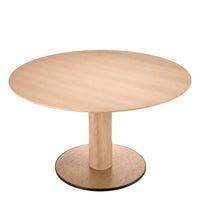 Eichholtz Astro Dining Table in Natural Oak & Veneer Bronze Finish