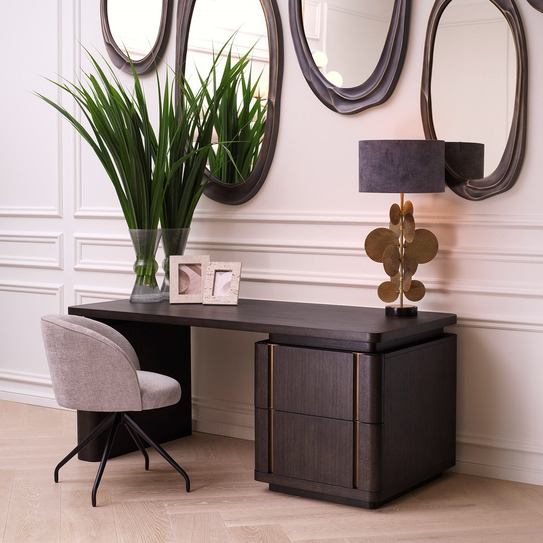 Modesto Desk - Mocha Oak Veneer