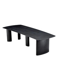 Eichholtz Bergman Dining Table in Charcoal Grey Oak Veneer