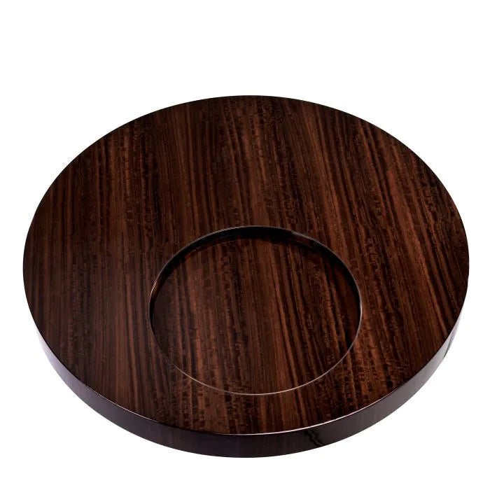 Otus Round Coffee Table - Eucalyptus Veneer & Bronze Eichholtz 3