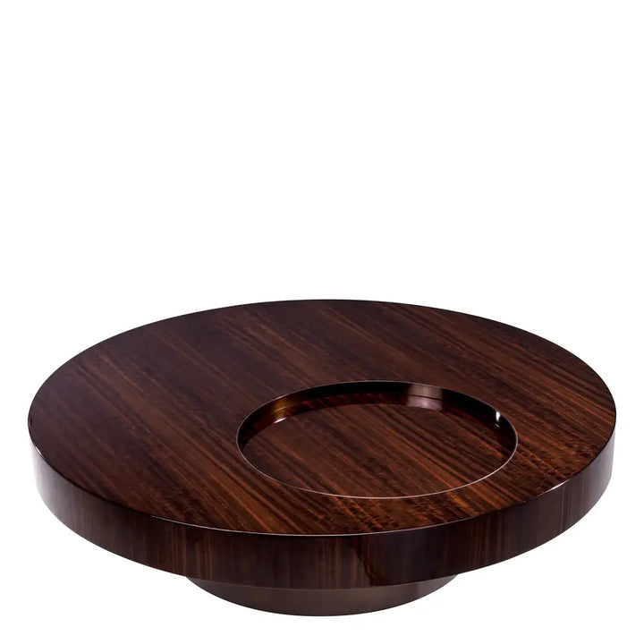 Otus Round Coffee Table - Eucalyptus Veneer & Bronze Eichholtz 2
