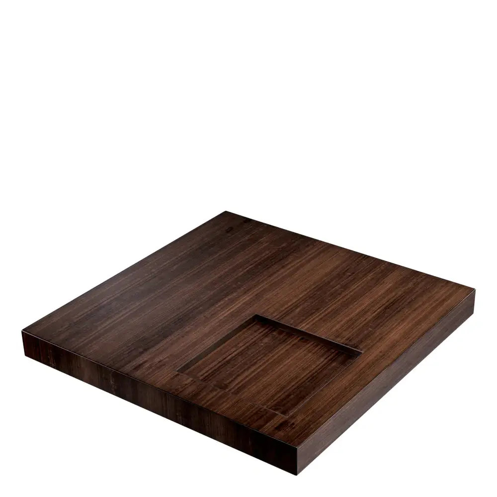 Eichholtz Coffee Table Otus Square Eucalyptus Veneer Bronze Finish