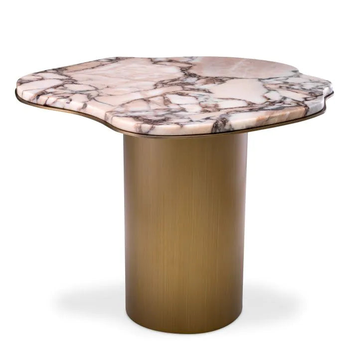 Shapiro Side Table - Light Marble Eichholtz 1