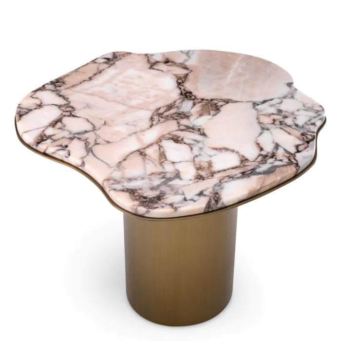 Shapiro Side Table - Light Marble Eichholtz 3