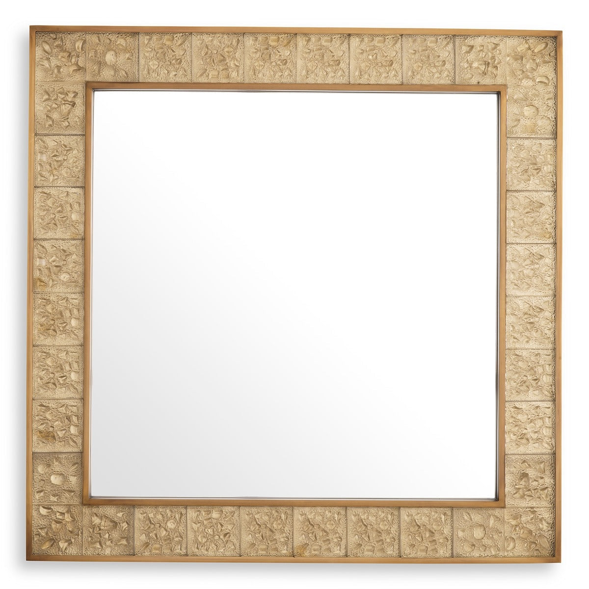 Eichholtz Mellot Square Mirror in Vintage Brass Finish