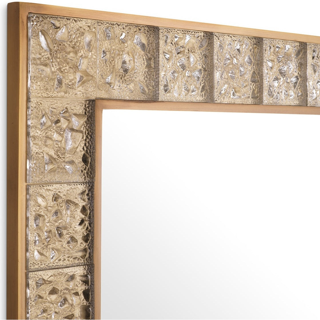 Eichholtz Mellot Square Mirror in Vintage Brass Finish