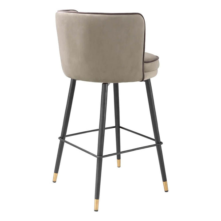 Grenada Counter Stool - Savona Greige Velvet Eichholtz 3