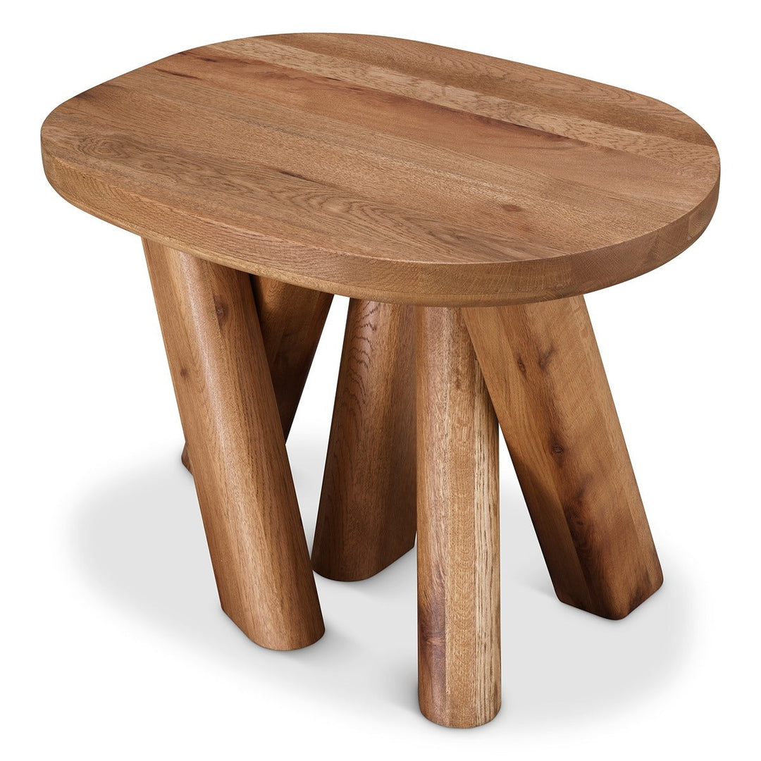 Bayshore Oval Side Table - Oak Wood Eichholtz 4