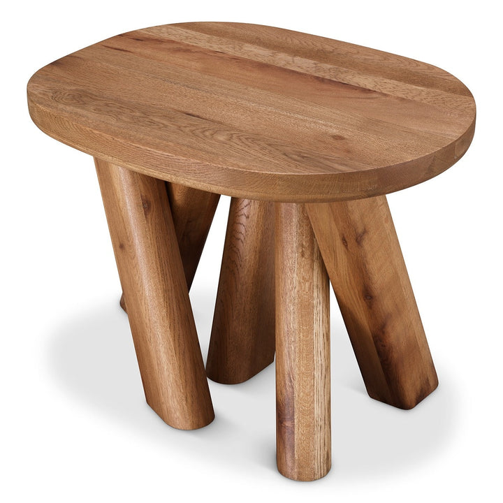 Bayshore Oval Side Table - Oak Wood Eichholtz 4