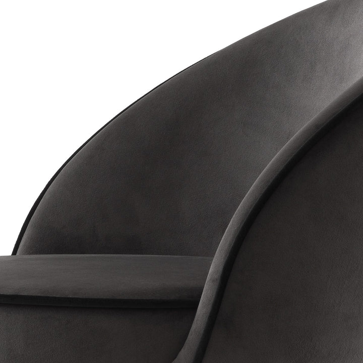 Cooper Set of 2 Bar Stools - Dark Grey Roche Velvet