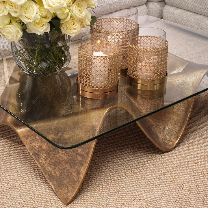 Angelico Coffee Table - Vintage Brass