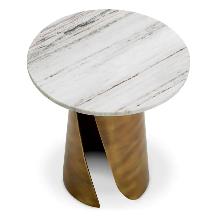Nuova Side Table - White Marble Eichholtz 4
