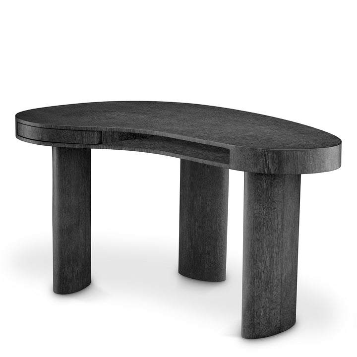 Vence Desk - Charcoal Grey Oak Veneer